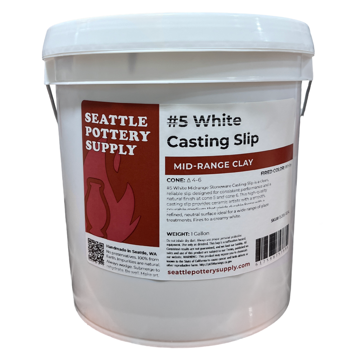 SP395 – #5 White Stoneware Slip | Seattle Pottery Supply