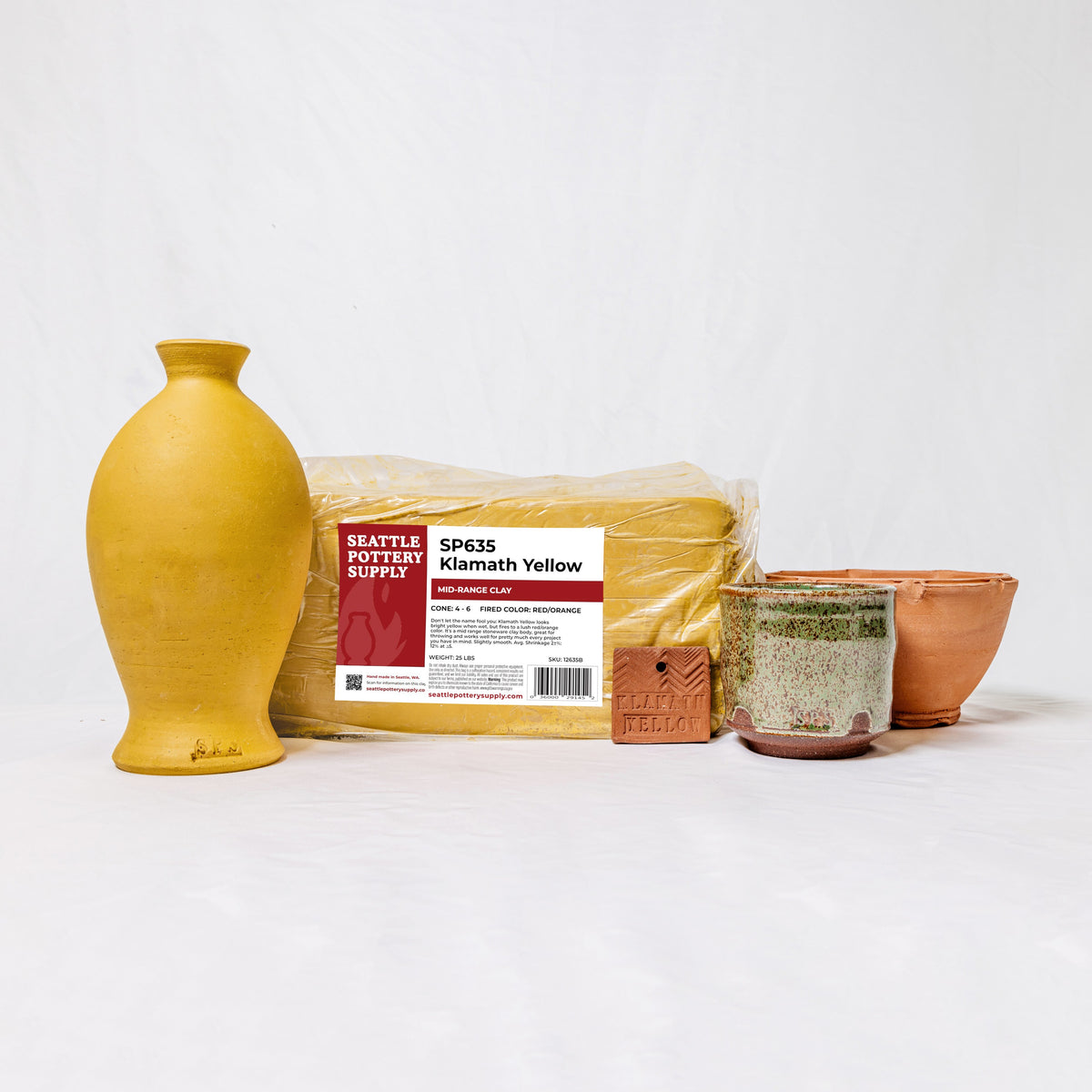 evenflo yellow clay SP635 Klamath Yellow Red-Orange Pottery Clay