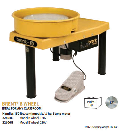 Brent Model B Pottery Wheel - 110V - 22604E | Seattle Pottery Supply