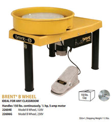 Brent Model B Pottery Wheel - 110V - 22604E