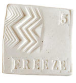 A test tile of Seattle Freeze Mid-Range Translucent Porcelain at cone 5
