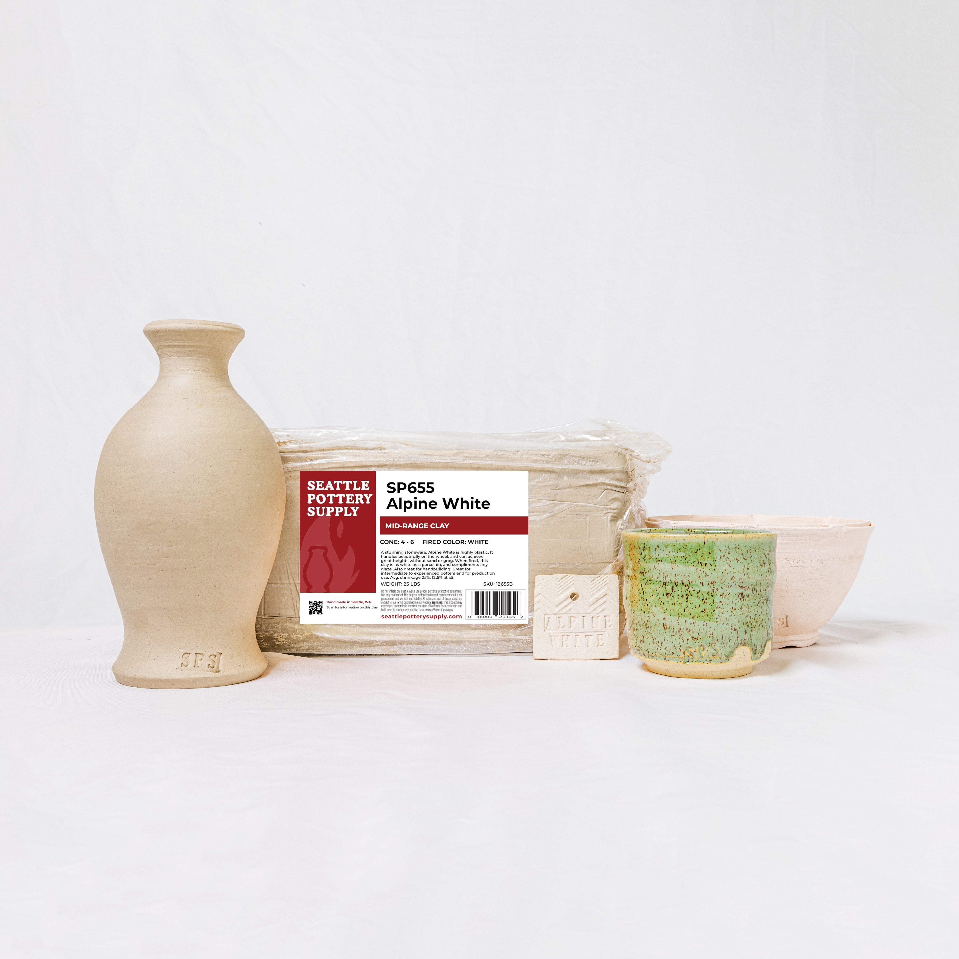 SP655 Alpine White Stoneware Clay | Seattle Pottery Supply