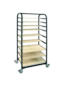 Brent Ware Cart EX - with set of 12 plywood shelves and plastic cover