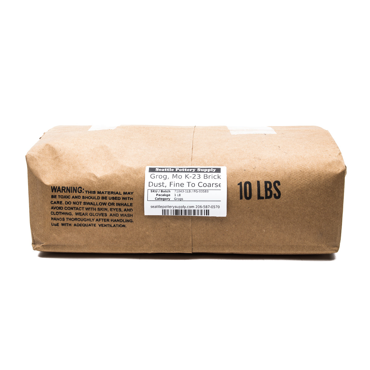 Grog, Mo K-23 Brick Dust, Fine To Coarse | Seattle Pottery Supply