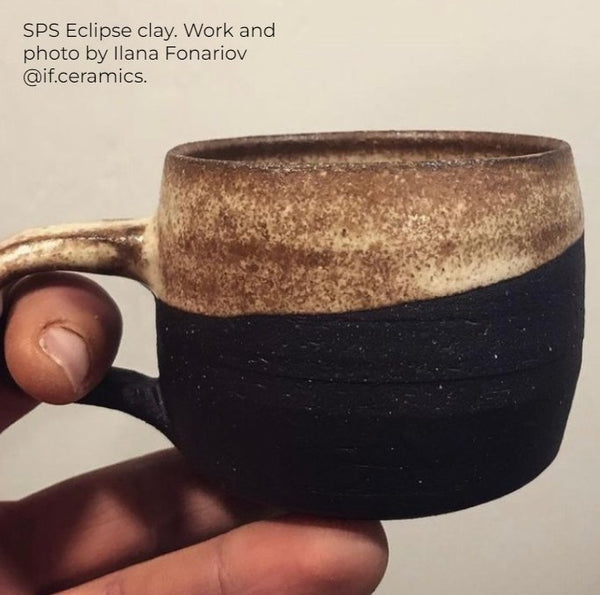 Set of 2 Espresso Coffee Cups Matte Black Ceramic Handmade Pottery  Collection ECLIPSE 