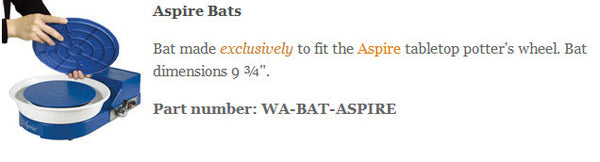 Aspire 10 Plastic Bat (5-3/4 Pins)